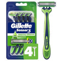 Gillette Sensor3 Sensitive Men's Disposable Razors - Comfort & Precision | Pack of 4