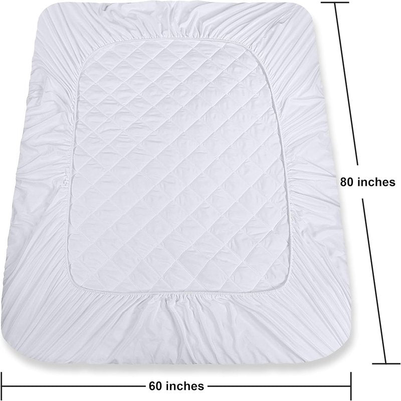 Utopia Bedding Quilted Mattress Pad - Queen Size Deep Pocket Protector | Machine Washable (White)
