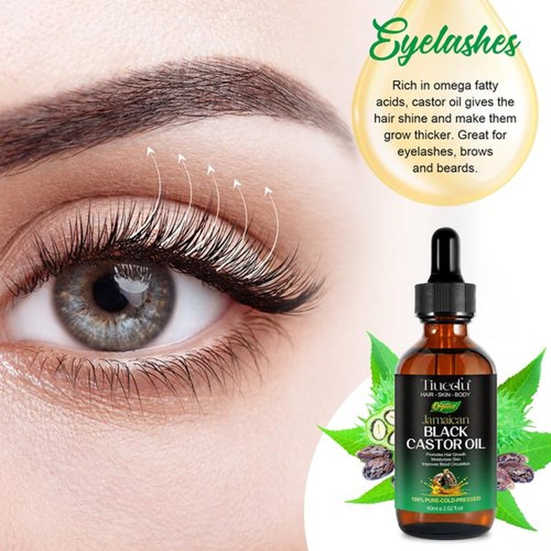 Tiuedu Jamaican Black Castor Oil for Hair Growth,Thicker Eyelashes & Eyebrows,Castor Oil for Hair,Face,Body & Skin,100% Pure Cold Pressed Black Castor Oil,Hair Nourishing Oil,Massage Oils