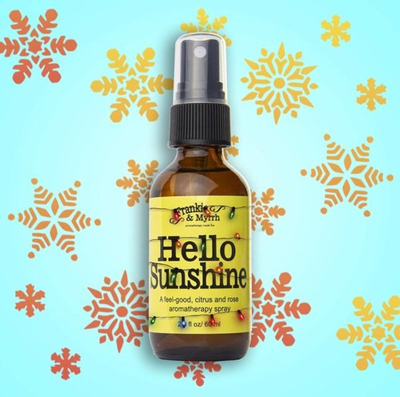 Frankie & Myrrh Hello Sunshine | Uplifting Bergamot, Rose & Lemon Essential Oil Body Mist | 100% Pure Aromatherapy Spray