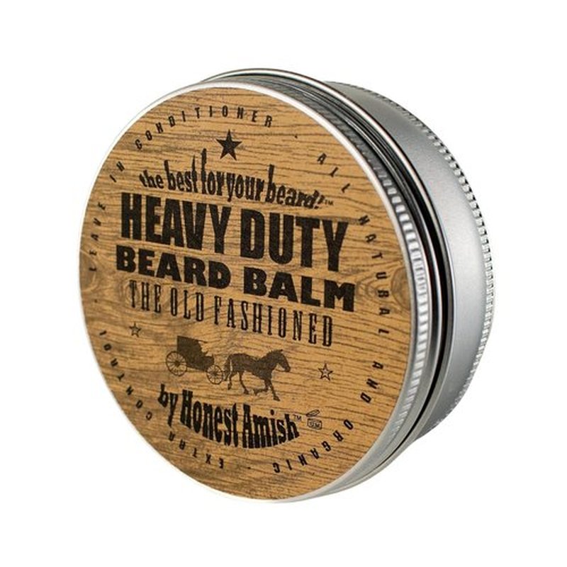 Honest Amish Heavy Duty Beard Balm - Nourishing Formula in Large 4 Ounce Twist Tin