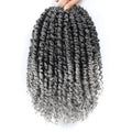 Fulcrum Passion Twist Hair 10 Inch, 8 Packs Passion Twist Crochet Hair for Black Women, Prelooped Crochet Twist Hair with Curly Ends (10Inch, Tgray#)