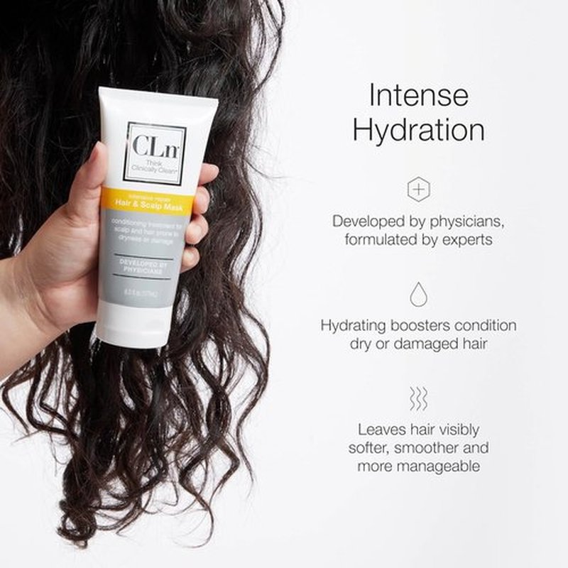 CLn® Hair & Scalp Mask Conditioner - Deep Hydration for Dry & Damaged Hair, Eucalyptus Scent, 6 fl. oz.