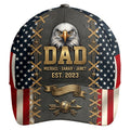 Famitrendz Personalized Patriotic Dad Baseball Cap, Custom Dad Hats for Men, Fathers Day Hats for Daddy Papa, Patriotic Grandpa Hat, Dads Gift from Son Daughter for Fathers Day, Christmas 1