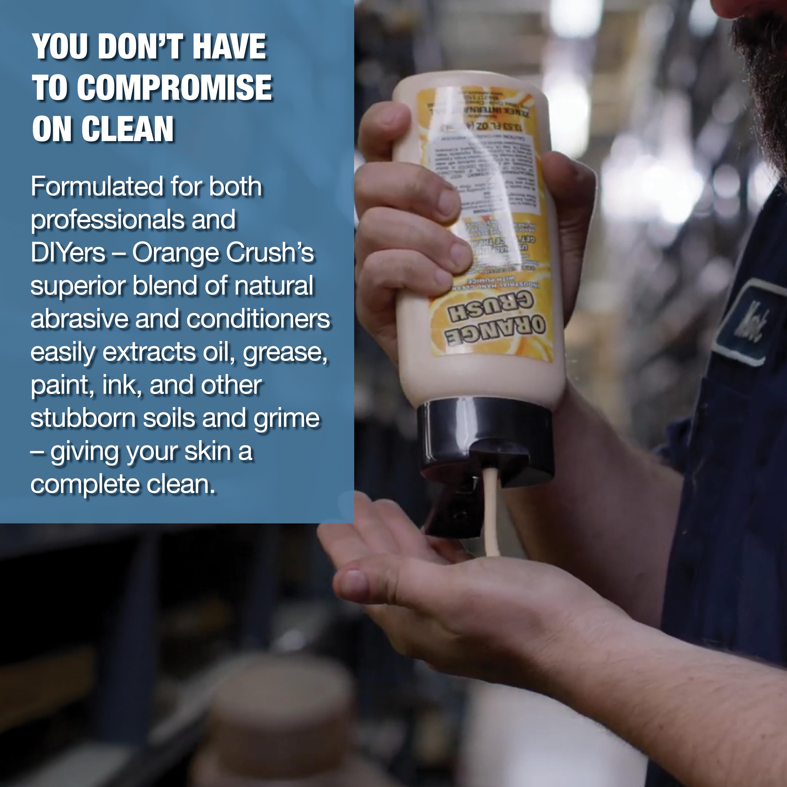 Zenex Orange Crush Hand Soap with Pumice and Skin Conditioners - Industrial Hand Cleaner | Citrus Crème Scent | Dissolve Tough Soils | Does Not Dry Out Skin | 1 Gallon (1-Pack)