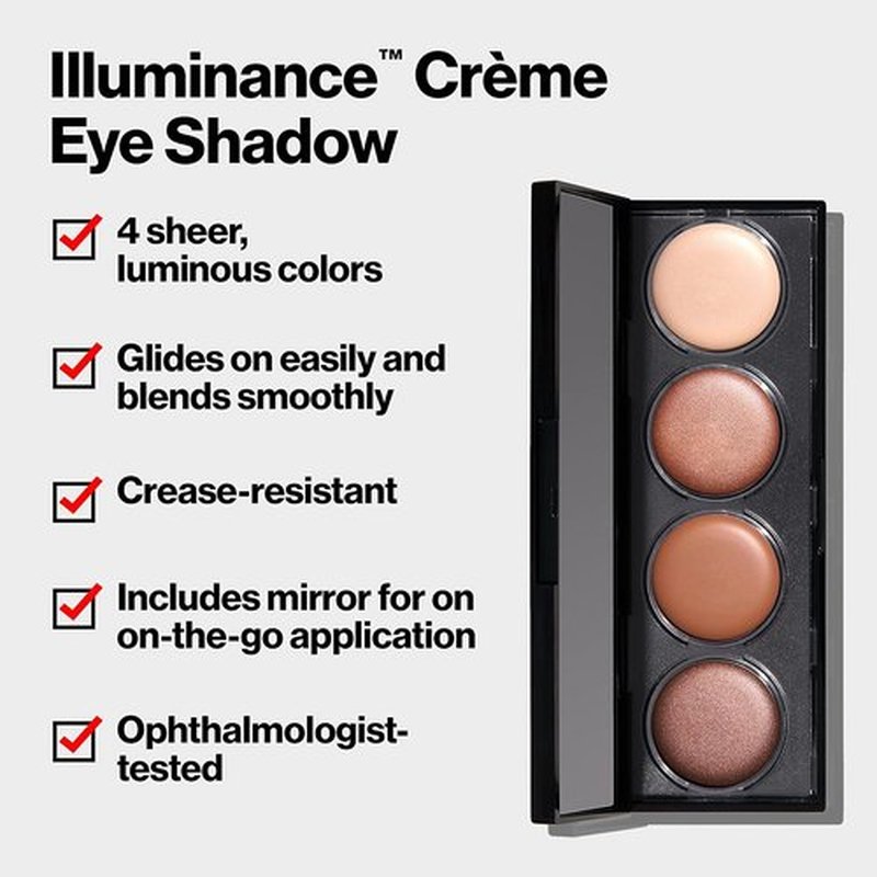 Revlon Crème Eyeshadow Palette - Illuminance Eye Makeup with Crease-Resistant Formula | 0.12 Oz, 710 Not Just Nudes