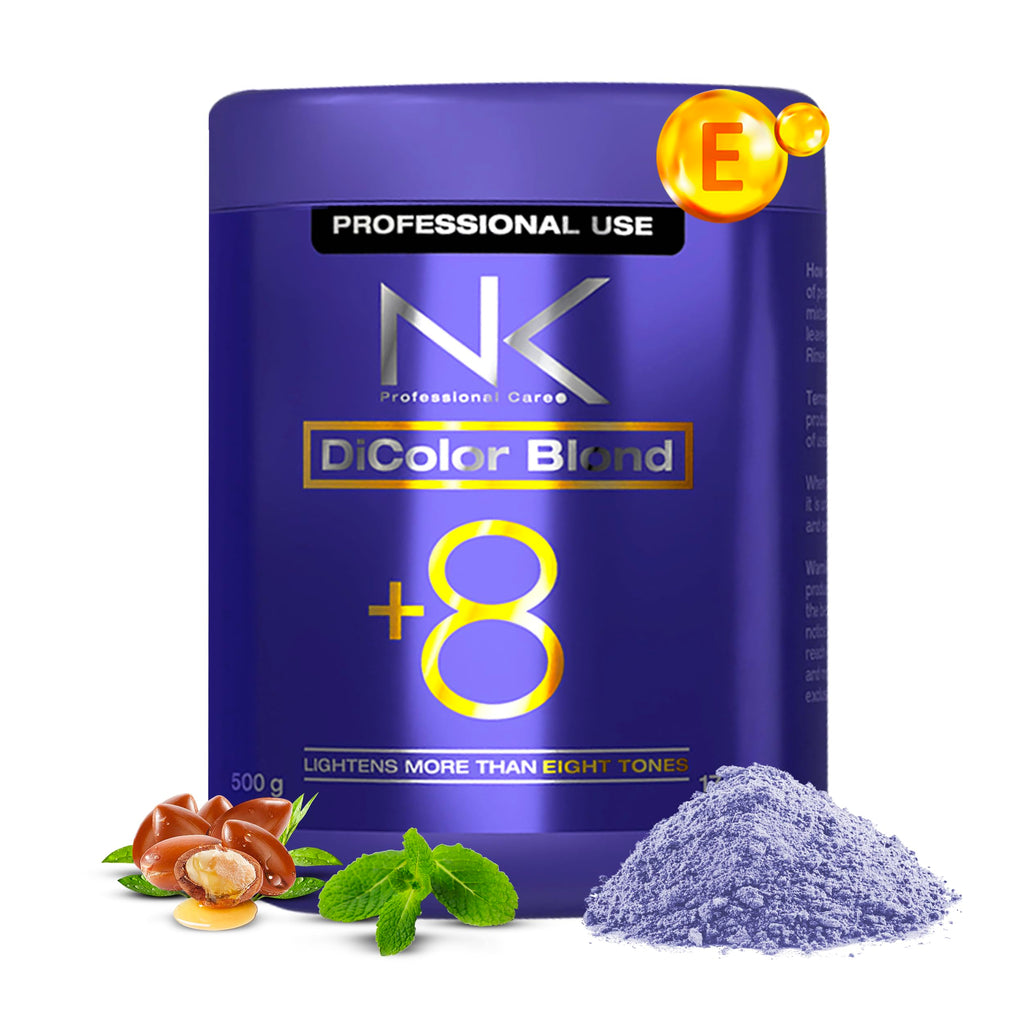 NK Professional Care DiColor Blonde | bleaching powder | lightener for hair | Lightens +8 shades without damaging the hair strand. (500 g)