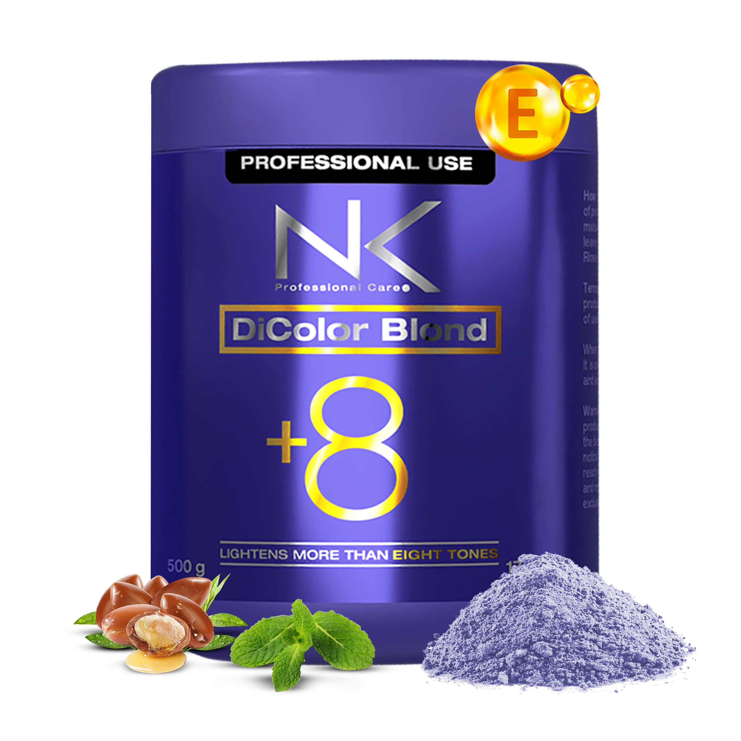 NK Professional Care DiColor Blonde | bleaching powder | lightener for hair | Lightens +8 shades without damaging the hair strand. (500 g)
