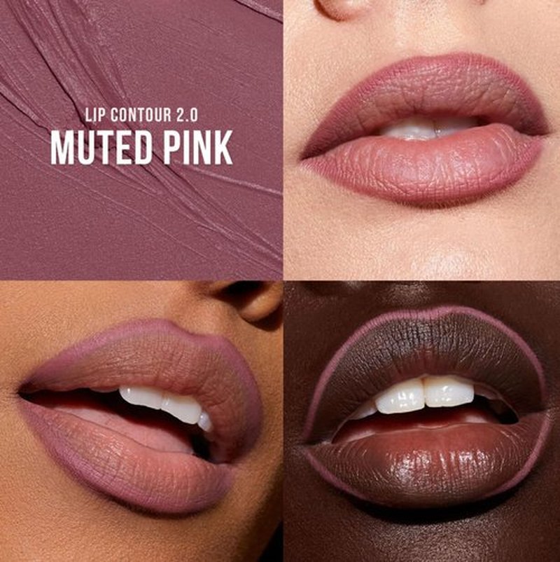 Huda Beauty Lip Contour Duo - Blushed Pinks with 2 Mini Pencils in Muted Pink & Pinky Brown