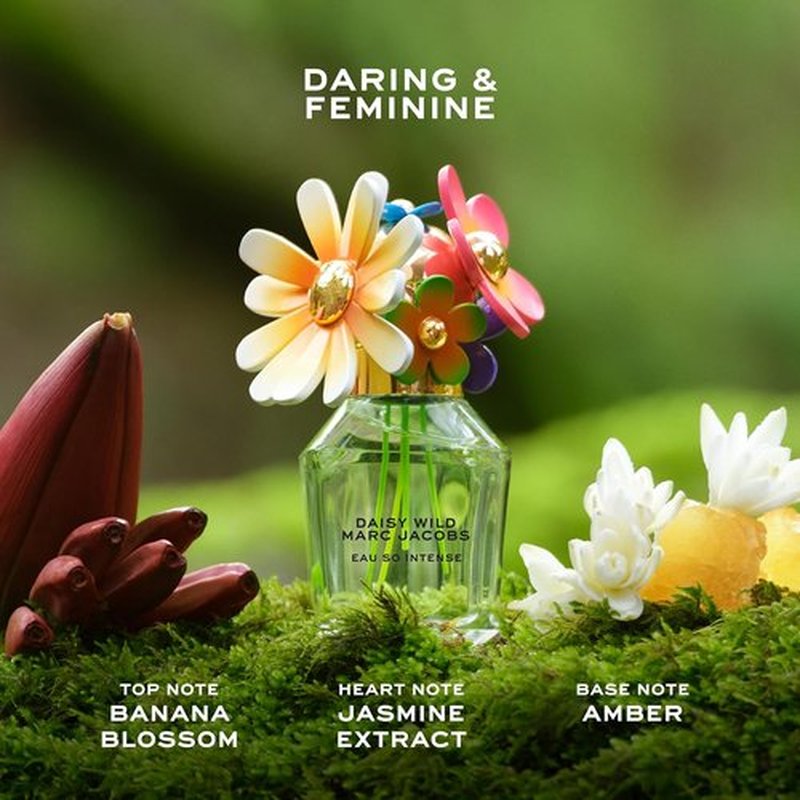 Marc Jacobs Daisy Wild Intense Eau de Parfum - Adventurous Floral Women's Fragrance - Notes of Banana Blossom & Jasmine Extract