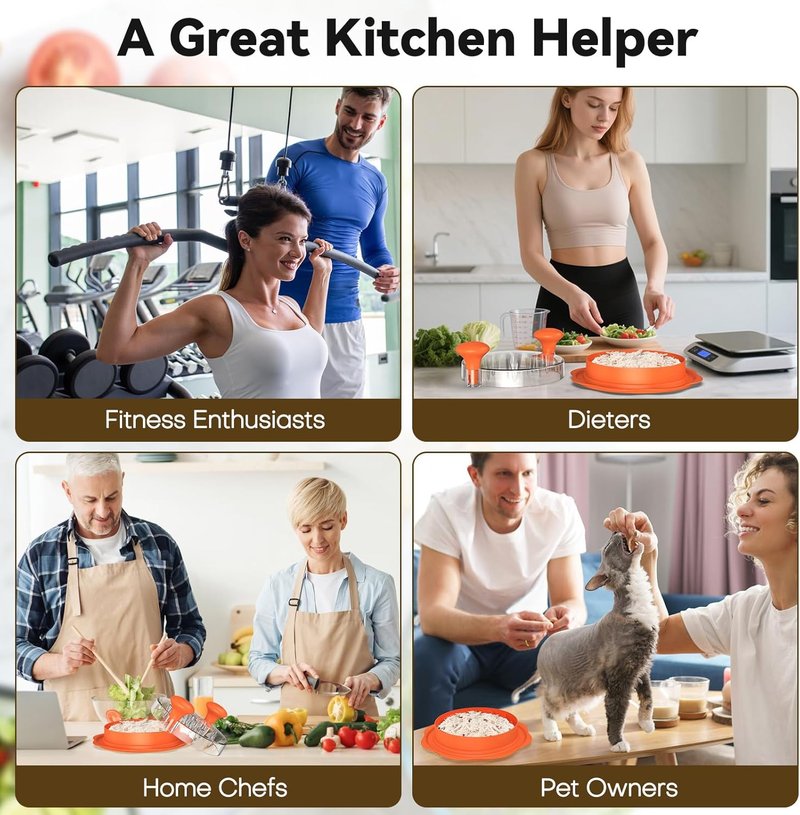 Ukeetap 10" Pro Chicken Shredder Tool - BPA-Free, Ergonomic Design, Anti-Slip Base | Orange