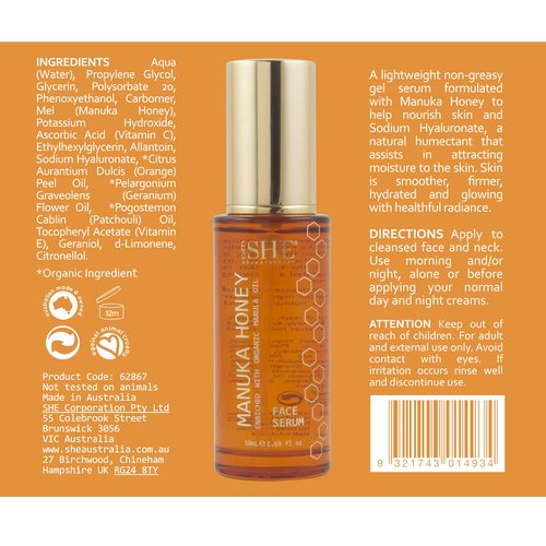 Om SHE Aromatherapy Manuka Honey Face Serum