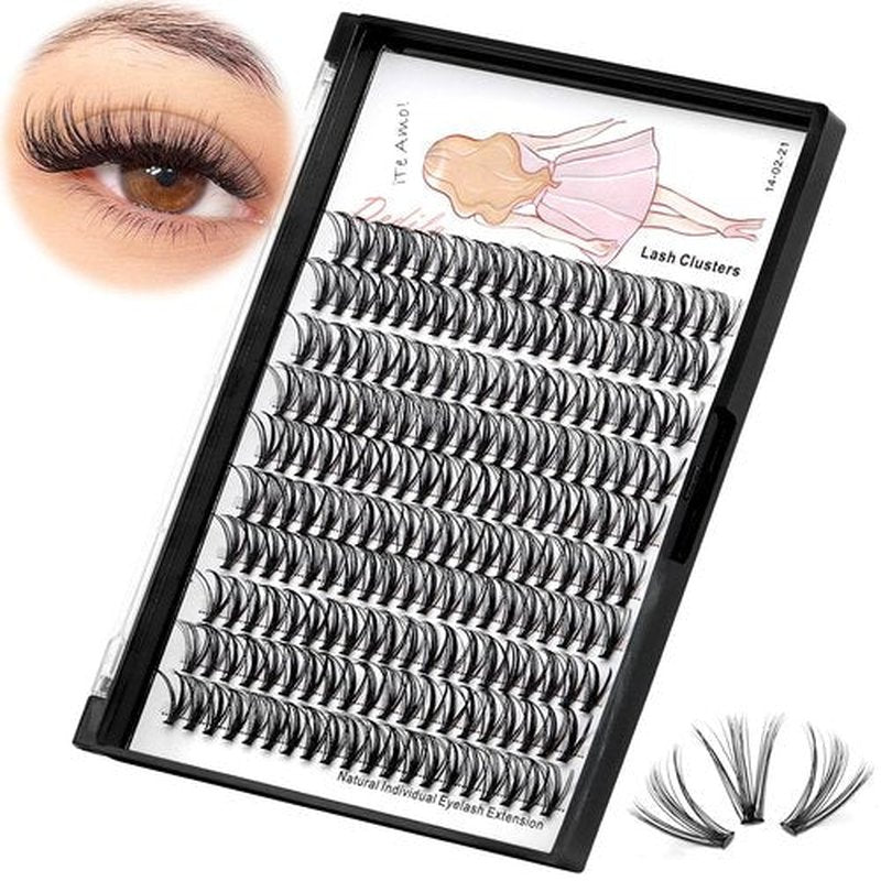 Dedila 8-22mm to Choose 20D/40D/60D/80D/100D Individual False Eyelashes Makeup Cluster Eyelashes Thickness 0.07mm D Curl Natural long Black Soft 3D Eye Lashes Extensions (20D-12mm)