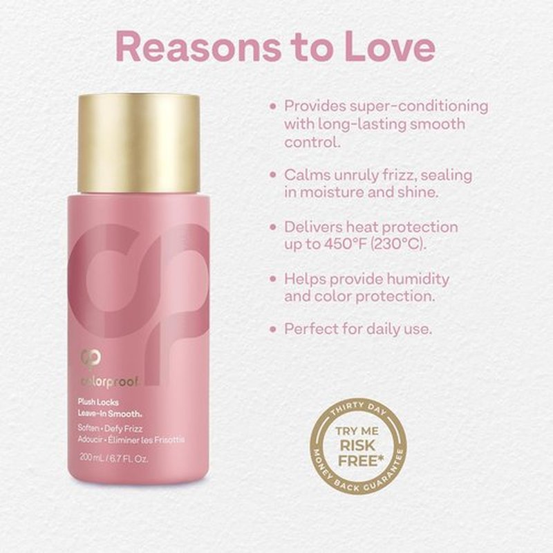 Plush Locks Leave-In Smoothing Lotion - Anti-Frizz Formula, Reduces Blow Dry Time, 6.7 fl oz