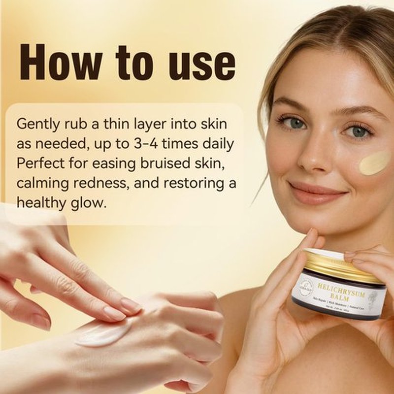 Luzia Glo Helichrysum Healing Balm – Ultra-Repair Natural Salve for Skin | Soothing, Nourishing & Moisturizing | Herbal Recovery Balm for Scars, Bruises, Dry & Sensitive Skin
