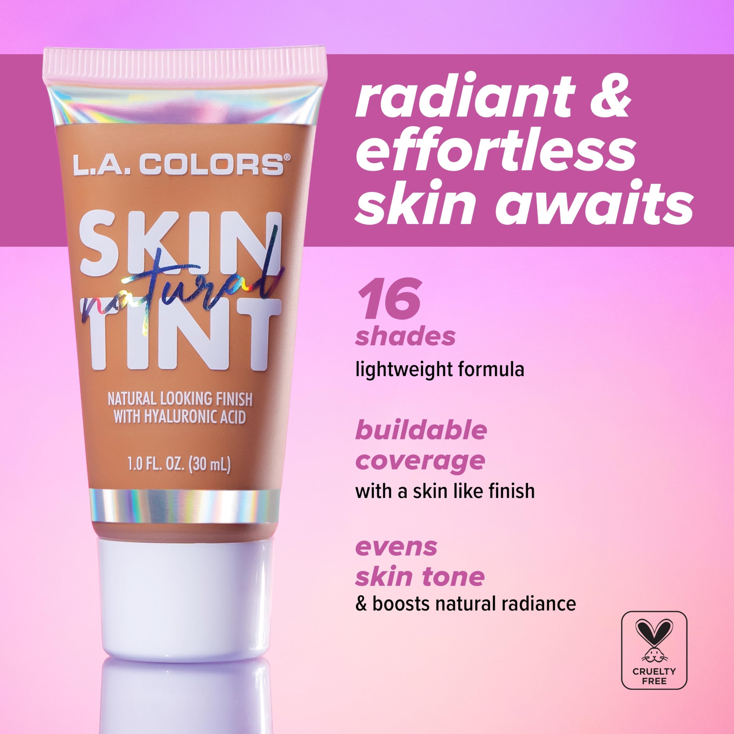 L.A. COLORS Natural Skin Tint Foundation, Honey Beige CLM416