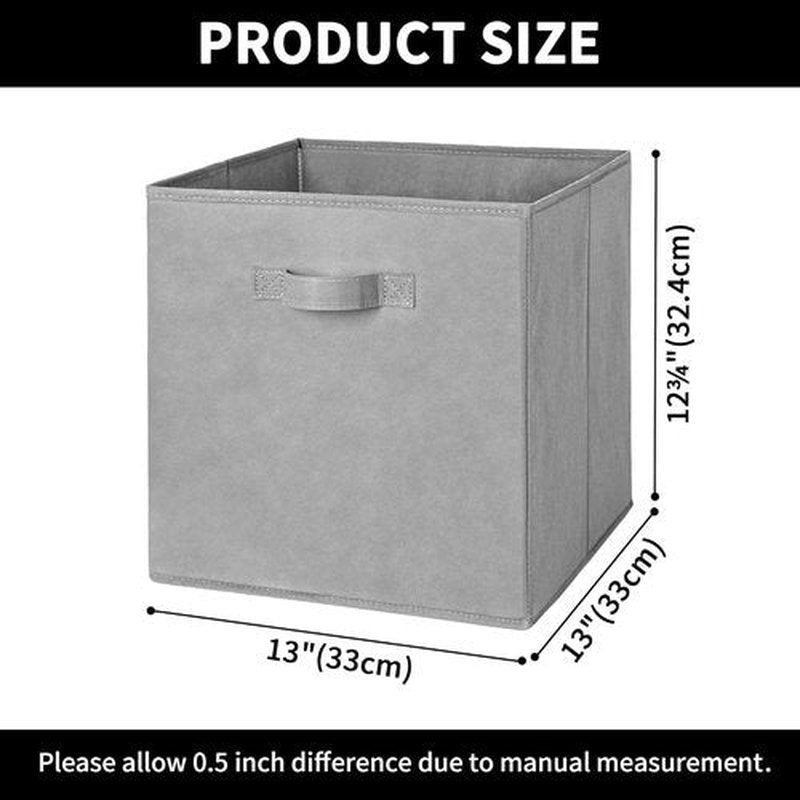 Granny Says Cube Storage Bins - 13x13 Fabric Storage Cubes for Clothing Organization | Gray, 6-Pack