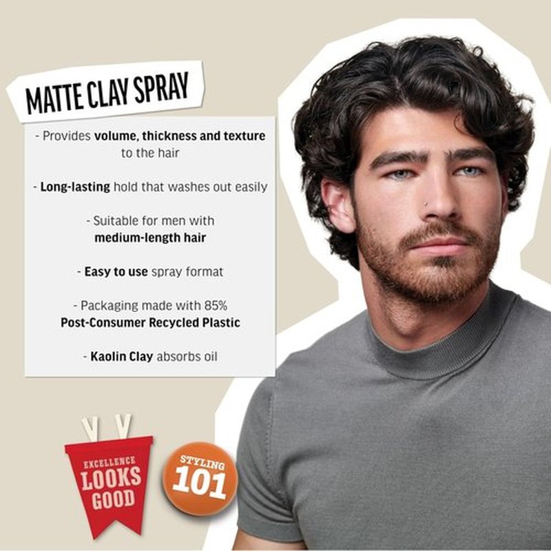 American Crew Matte Clay Spray - Strong Hold & Matte Finish | 5.1 Fl Oz