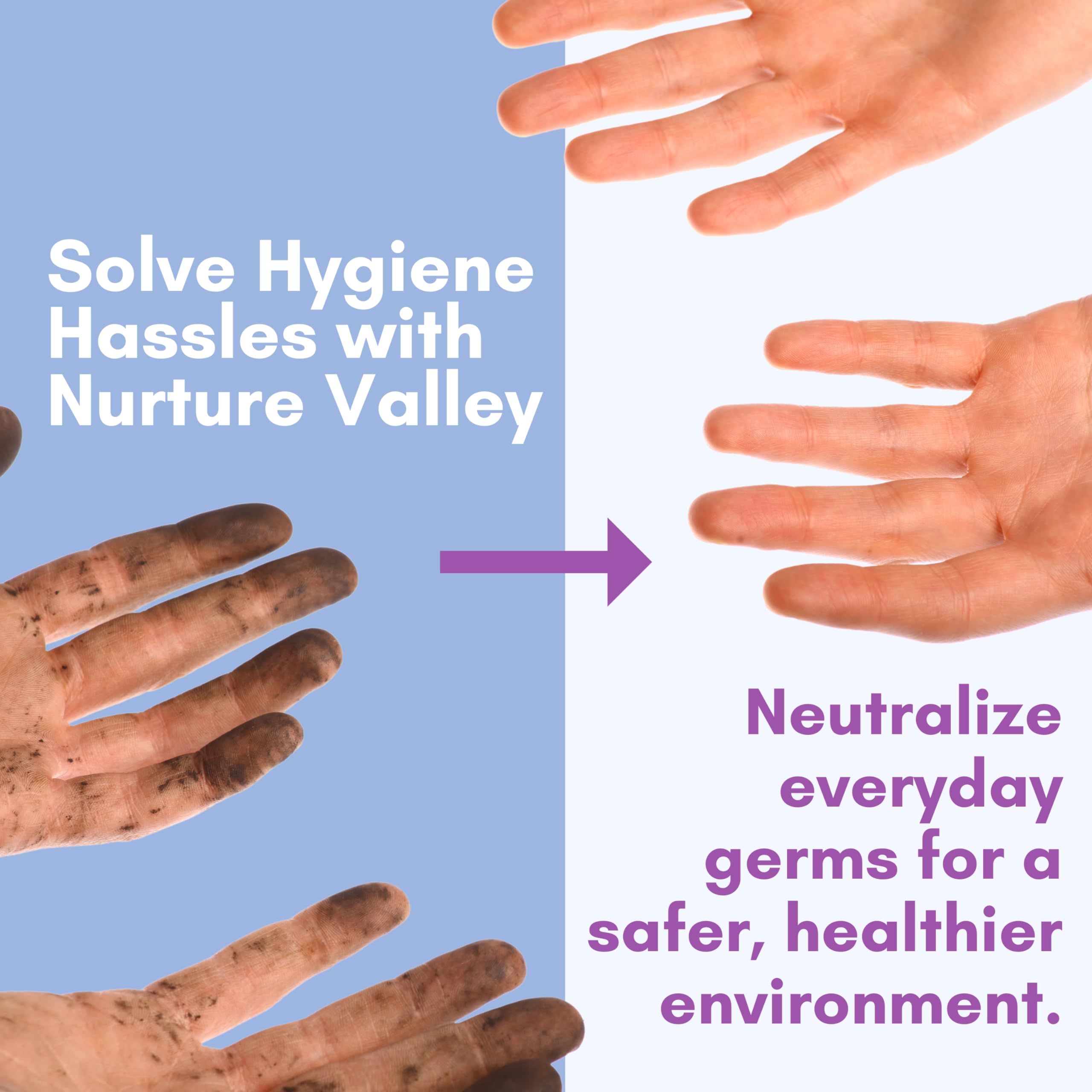 XL Individually Wrapped Nurture Antibacterial Body & Hand Wipes | Alcohol-Free Antiseptic Wet Disinfecting Towelettes for Germ Removal, Sanitizing Hands |Cleaning Cloths| Adults & Baby| Thick & Strong