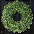 Aglaia Odorata 26" Artificial Boxwood Wreath - Large Faux Eucalyptus Leaves for Year-Round Outdoor Decor
