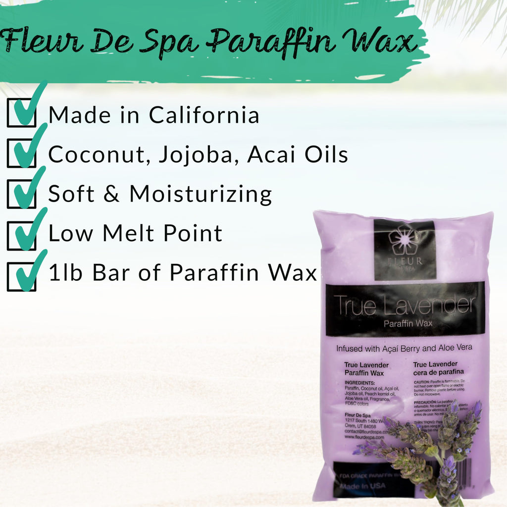 Paraffin Wax Refills 36lb Bulk by FLEUR DE SPA – Made in USA – Infused with Coconut & Jojoba Oils – Professional-Grade, Moisturizing & Soothing for Hands, Feet & Body – Spa & Salon Use