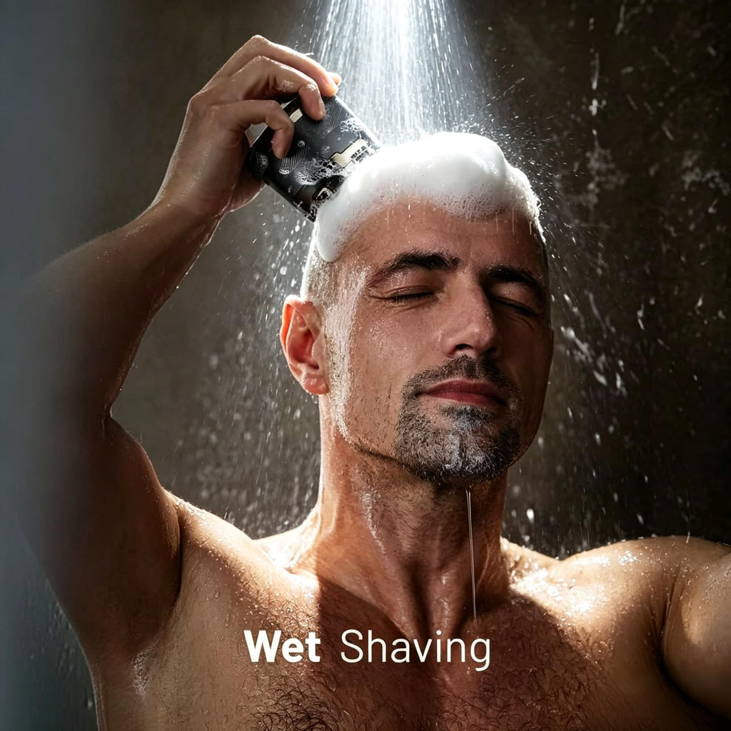 YINICARE® 7D Head Shaver for Bald Men with 2 Magnetic Replacement Floating Heads Waterproof Wet & Dry Electric Rotary Razor Close Smooth Shave, Long Battery Life, LED Display & Type-C Fast Charging
