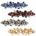 Jakeni Hair Clips for Women, Rhinestone Bridal Hair Barrettes with Crystal Accents, Sparkly Hair Pins for Wedding, Bride & Long Hair, Formal Evening Hair Accessories