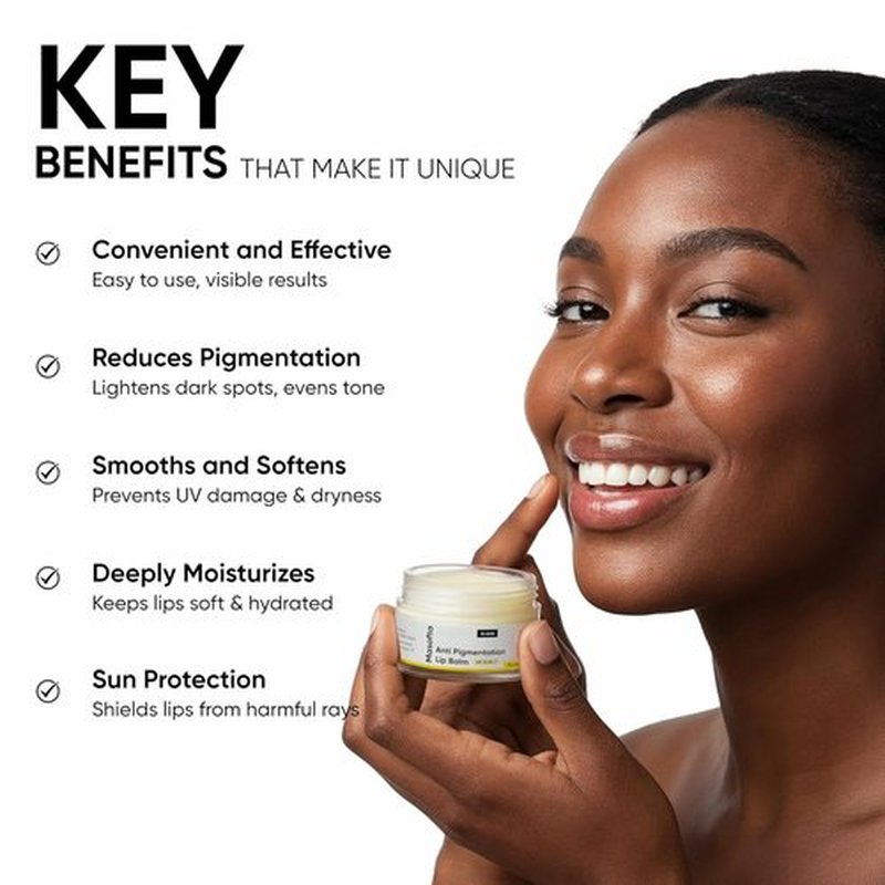 Masofta Shea Butter Lip Balm - Smooth, Clear Lips with Kojic Acid & SPF 30 | 0.52 oz (15g)