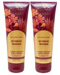 Bath and Body Works Sunrise Woods 2 Pack Ultra Shea Body Cream 8 Oz. (Sunrise Woods)