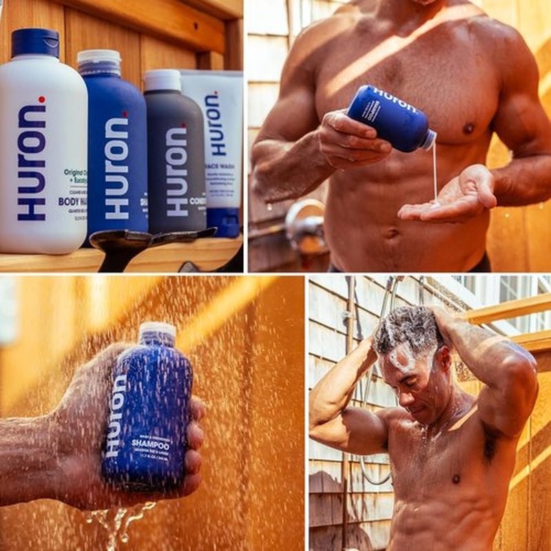 Huron Men's Shampoo - Cleansing & Hydrating Formula with Citrus & Fresh Juniper Scent | 11.7 Fl Oz