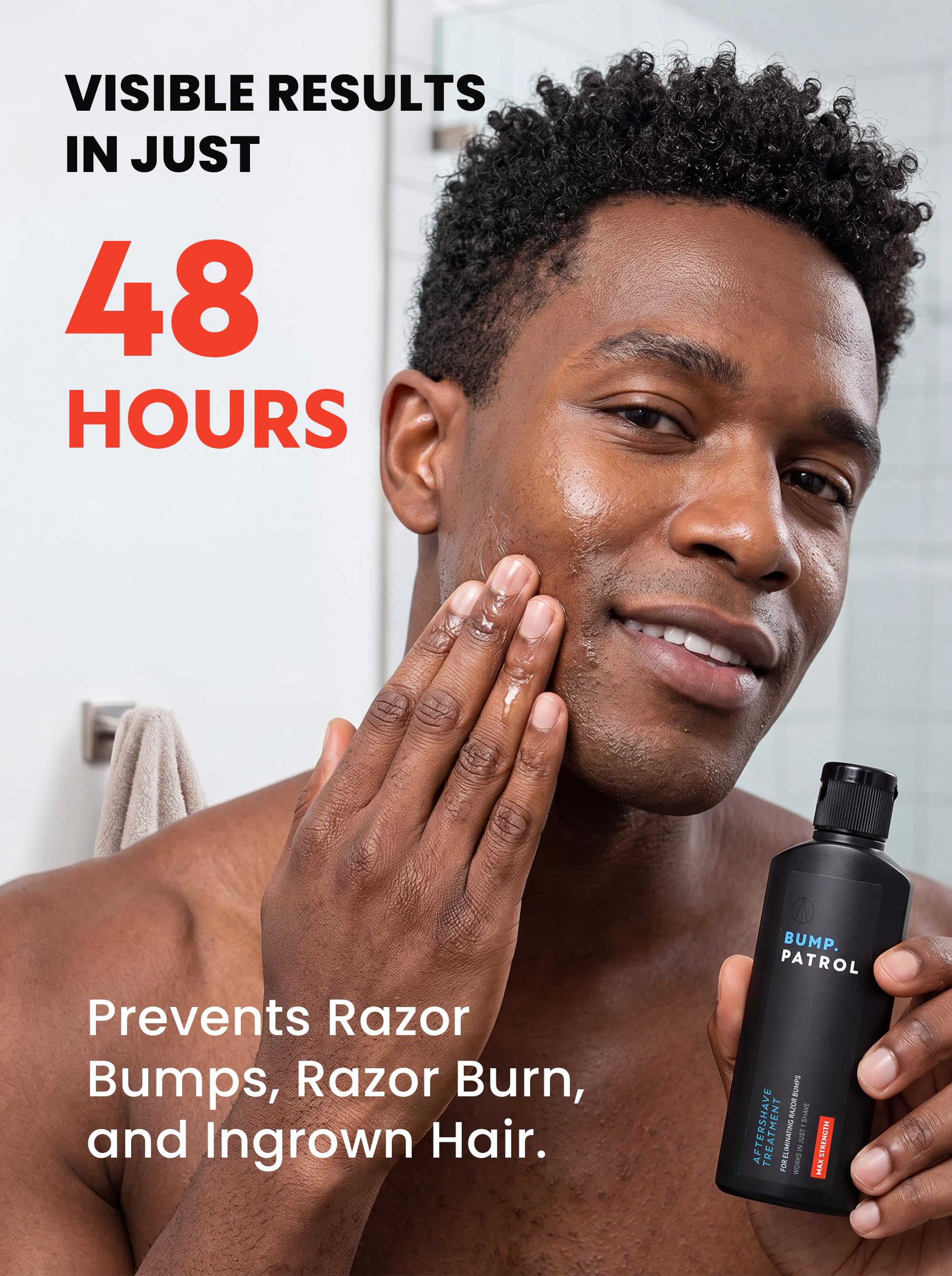 Bump Patrol Maximum Strength Aftershave Treatment Serum – Razor Bump Stopper and Ingrown Hair Treatment for Men and Women, Fast Acting Salicylic Acid for Razor Burn & Shaving Irritation - 2 oz Pack 4