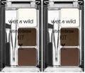 wet n wild Eyebrow Kit, Dark Brown, Powder | Pack of 2 | Built-In Mirror | Includes Tweezers | Compact Size