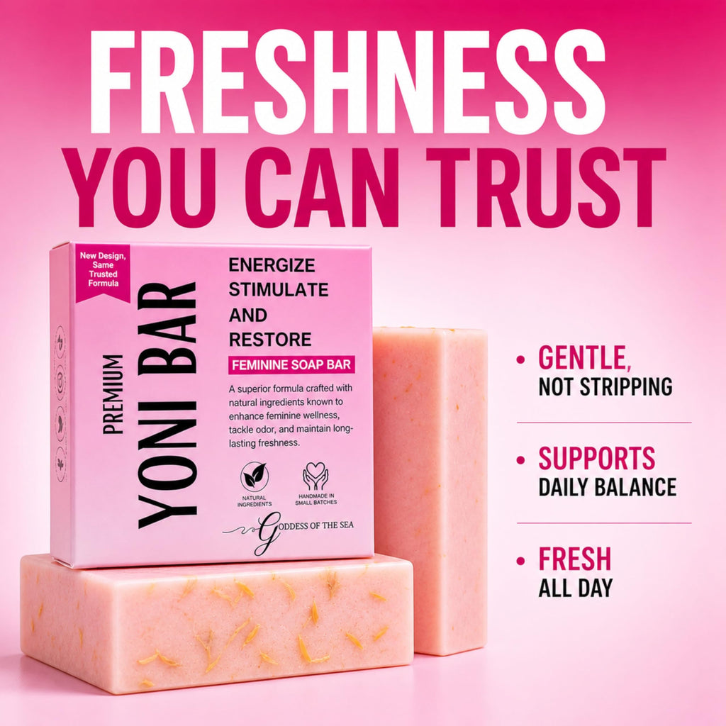 Premium Yoni – Natural Feminine Care Soap for pH Balance, Odor Control & Hydration | Organic Herbal Ingredients | Gentle Yet Effective for Daily Intimate Hygiene | Handmade & Vegan (3oz)