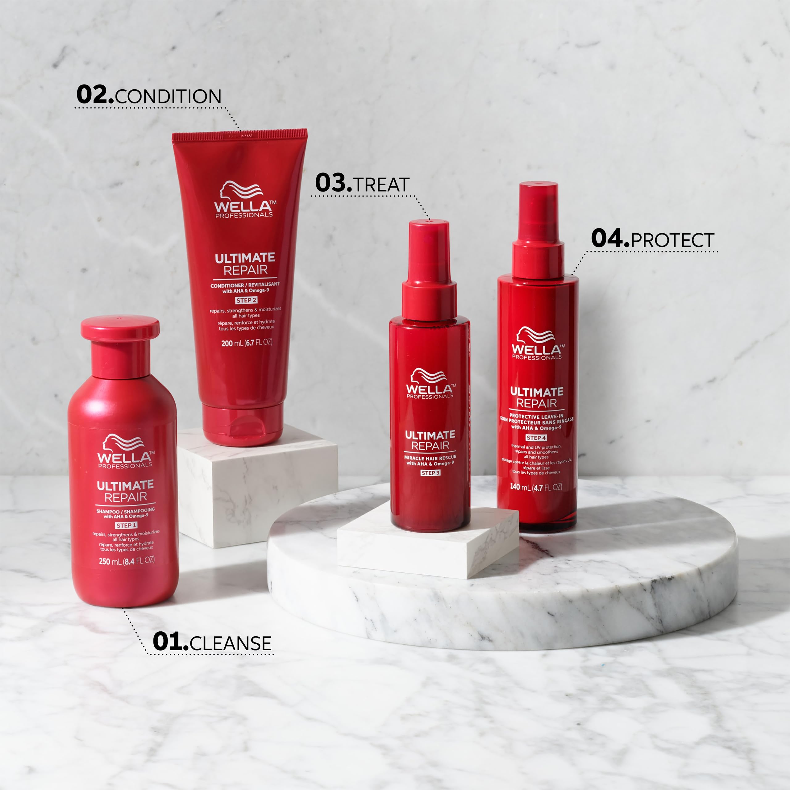 Wella Professionals ULTIMATE REPAIR Protective Leave-In Treatment for Damaged Hair | Thermal, UV Protection | Repairs & Smoothens | For All Hair Types | 4.7 Fl Oz