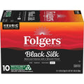 Folgers Black Silk Coffee, Dark Roast, Keurig K-Cup Pods, 10 Count Box