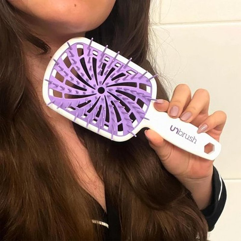 FHI Heat UNbrush Plus - Gentle Curly Hair Detangler Brush for Wet & Dry Hair | 84 UltraFlex Bristles