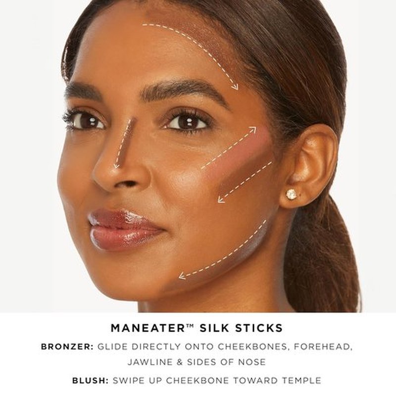 Tarte Maneater Silk Stick Blush - Creamy, Blendable Color for Cheeks & Lips | Vegan, Hydrating Finish