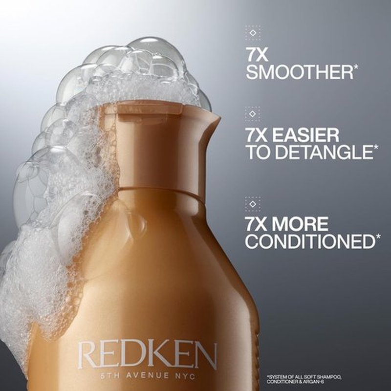 Redken All Soft Mini Kit - Moisturizing Shampoo, Conditioner & Leave-In Treatment with Argan Oil | Travel Size for Soft, Hydrated Hair