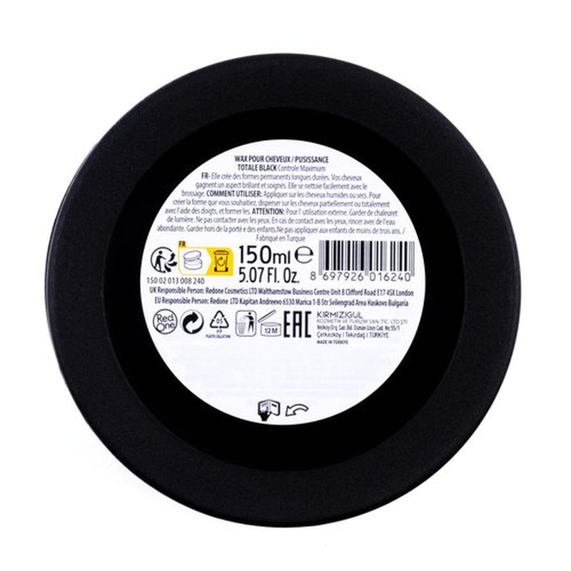 Redone Hair Styling Wax Black 150ml | Extra Hold | Gel Wax | Lime Scent | Long Lasting & Shiny Finish | For Men & Women | Professional Hair Styling Formula | Maximum Control & Smooth Texture