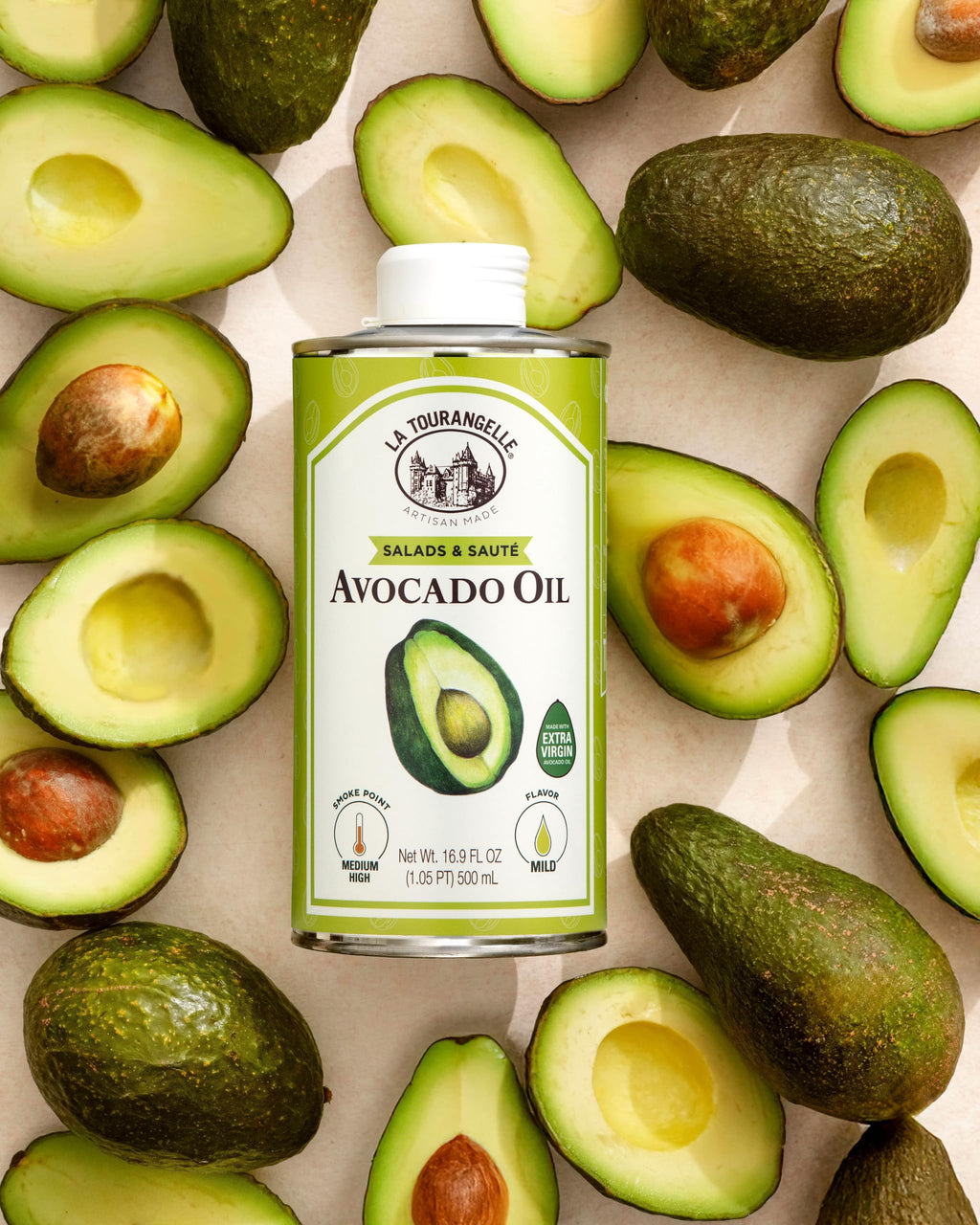 La Tourangelle Avocado Oil 16.9 Fl Oz, All-Natural, Artisanal, Great for Salads, Fruit, Fish or Vegetables, Buttery Flavor