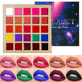 DE'LANCI Lipstick Palette Nude Red Peach Pink Shades 25 Color, Professional Moisturizing Lip Gloss, Long Lasting Soft Smooth Lipstick Pallet Waterproof, Pigmented Halloween Face Paint Costume Makeup