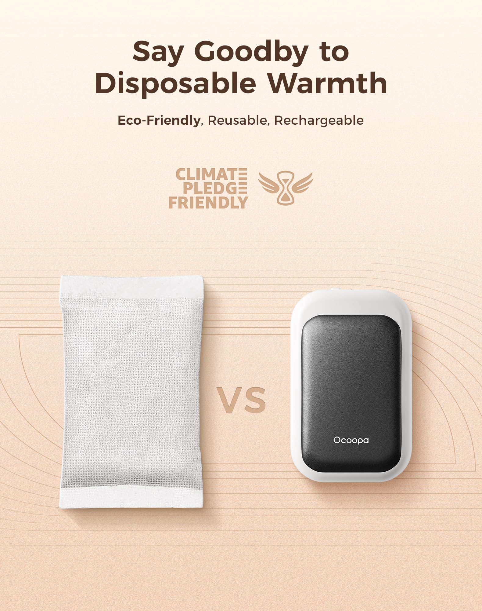 OCOOPA UT4 Young Rechargeable Hand Warmers 2 Pack, 0.6'' Slim Magnetic Design, Fits in Gloves & Pockets, UL Certified, Electric Hand Warmer, for Women, Winter Essentials