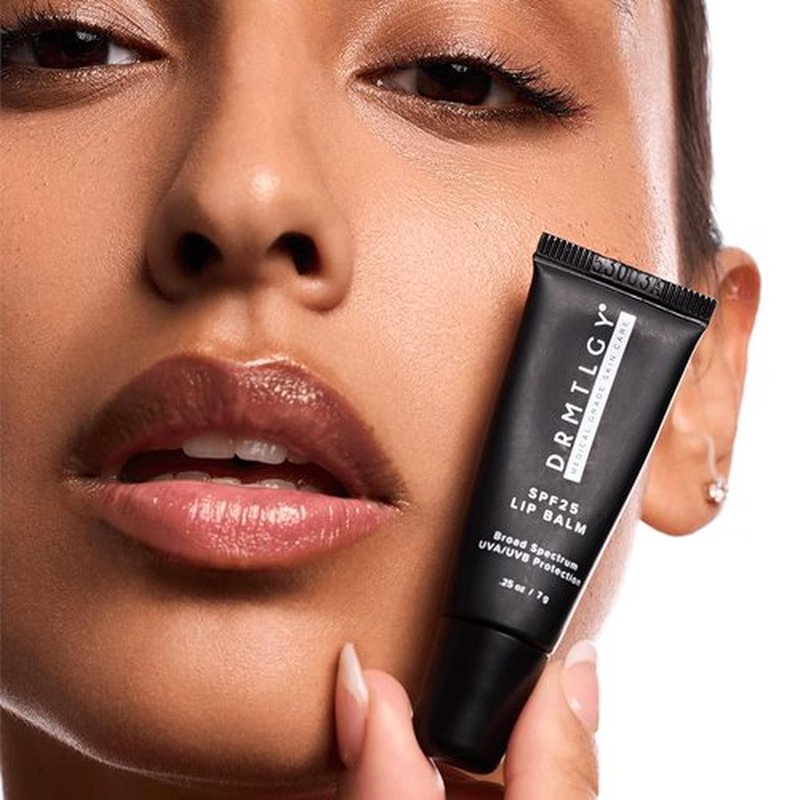DRMTLGY SPF 25 Lip Balm - Hydrating Avocado & Shea Butter Protection - Non-Sticky Smooth Finish - .25 oz
