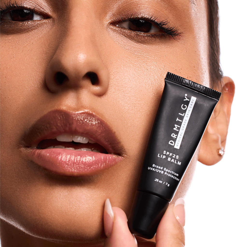 DRMTLGY SPF 25 Lip Balm – Hydrating & Nourishing Lip Protection with Avocado, Shea Butter & Cocoa Butter – Broad Spectrum UVA UVB Shield – Non-Sticky, Smooth Finish – .25 oz