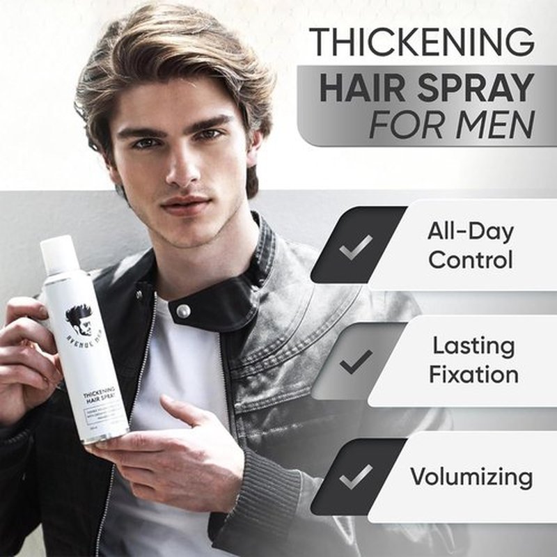 Avenue Man Hair Thickening Spray - Professional Volumizing & Humidity Resistant Formula | 8.5 oz