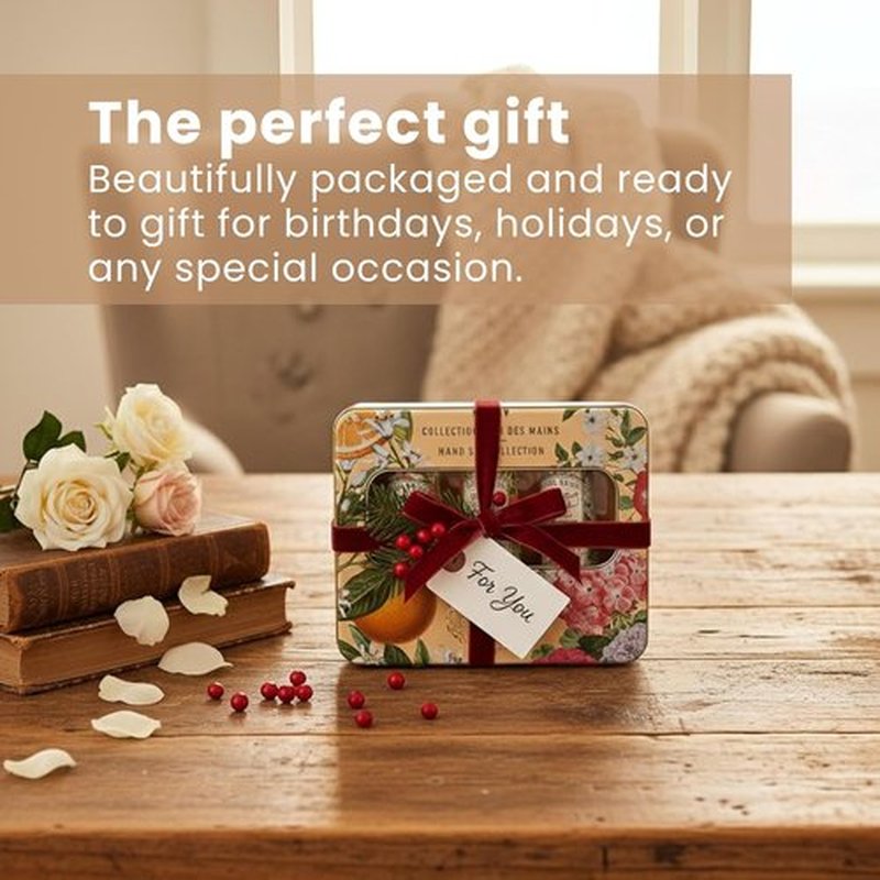 Panier des Sens - Mini Hand Cream Set - 96% Natural Travel Size - Orange Blossom, Jasmine & Geranium - Perfect Mother's Day Gift