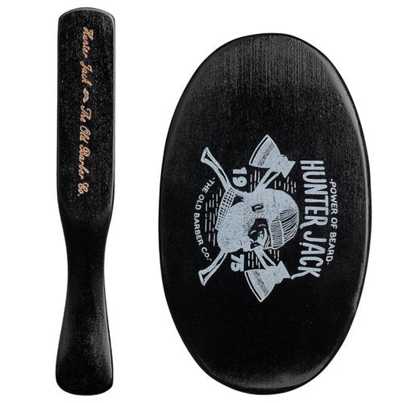 Hunter Jack Beard Brush Kit - Natural Boar Bristle Grooming Set for Men | Soft Mustache Brush Included