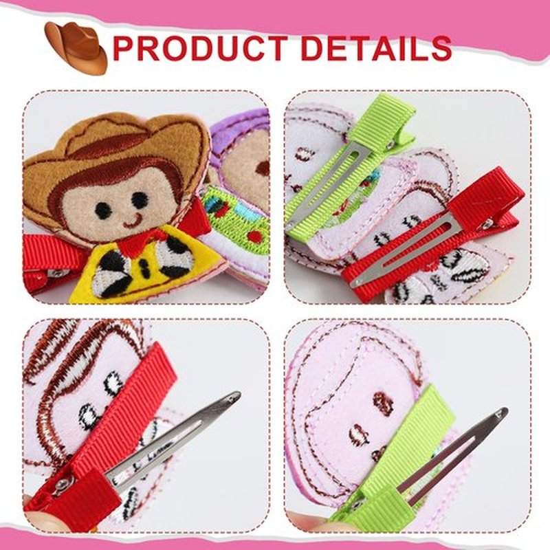 2 Pairs Cute Toy Hair Clips for Girls Women 2 Inch Cartoon Hair Accessories Birthday Party Gift