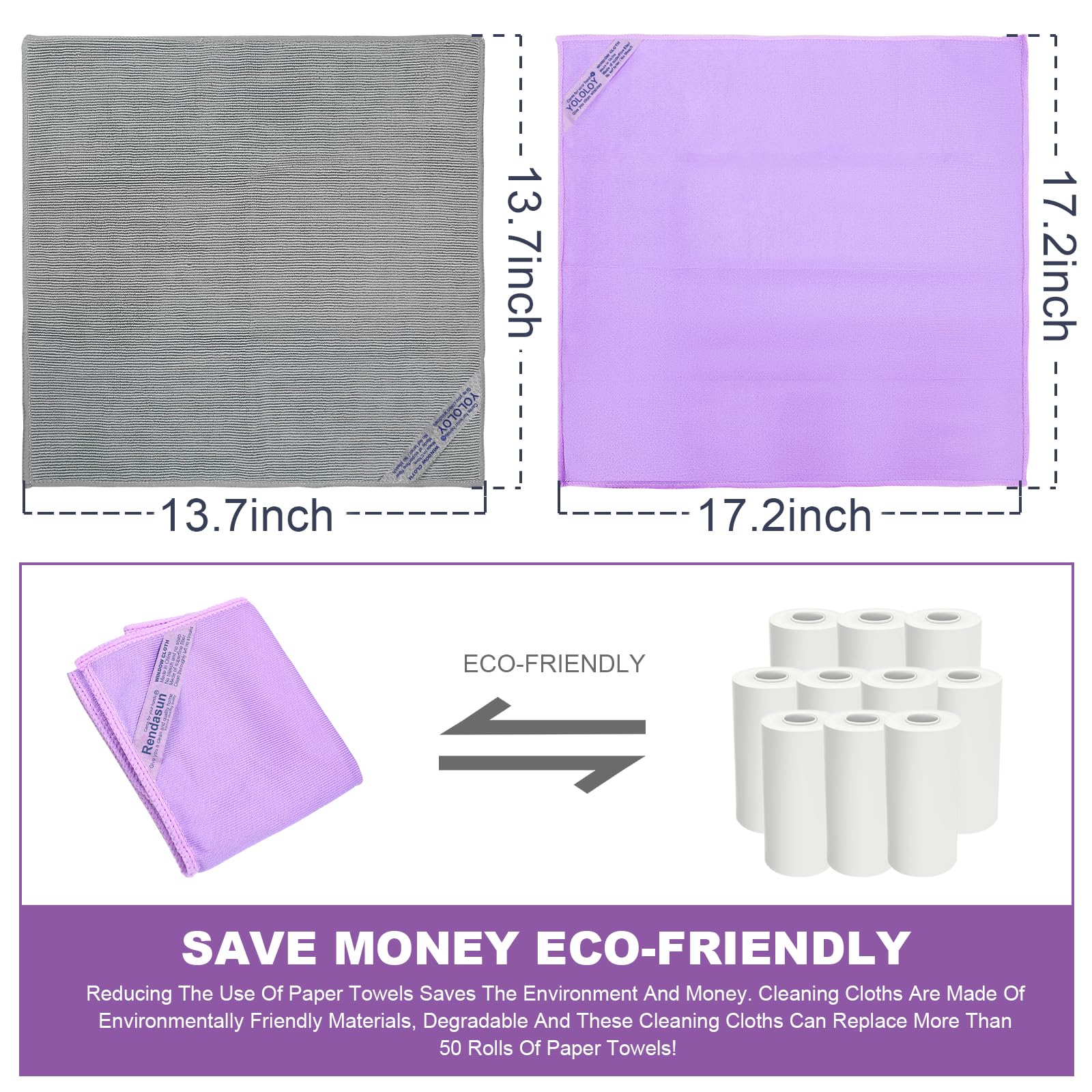 Norwεx - Basic Package - Microfiber - Window & Enviro Cloth. Just water - without leaving streaks. For Household Enviro Dusting Cleaning Homes, Cars, Bars, Office Window Cloth makes cleaning a breeze.
