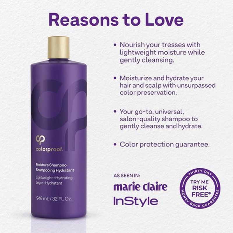 Colorproof Moisture Shampoo - Hydrating Sulfate-Free Formula for Color-Treated Hair | Mojito Mint Scent